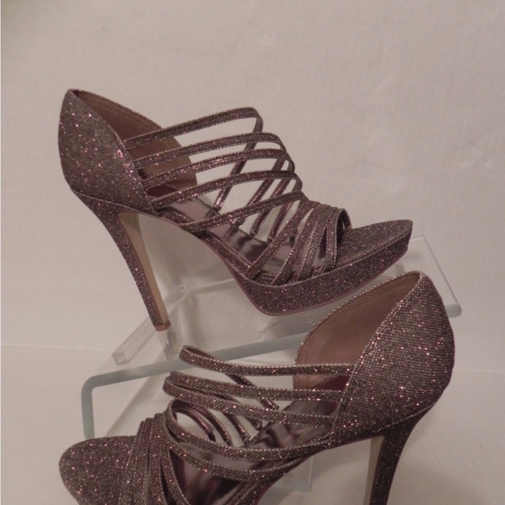 Gianni Bini Glittery Champagne Heels